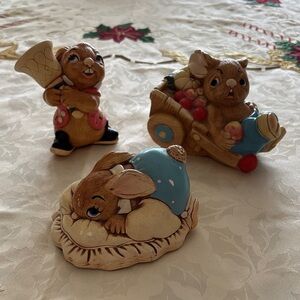 Set of 3 Pendelfin Rabbit figures